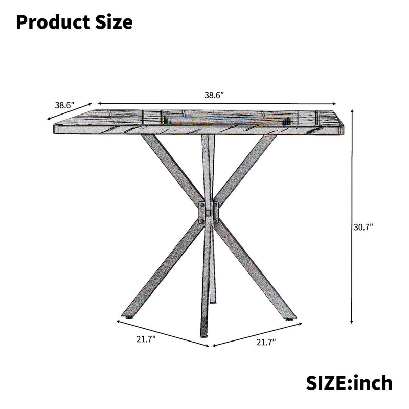 Ivy Bronx Square Dining Table, Mid Century Modern Square Dining