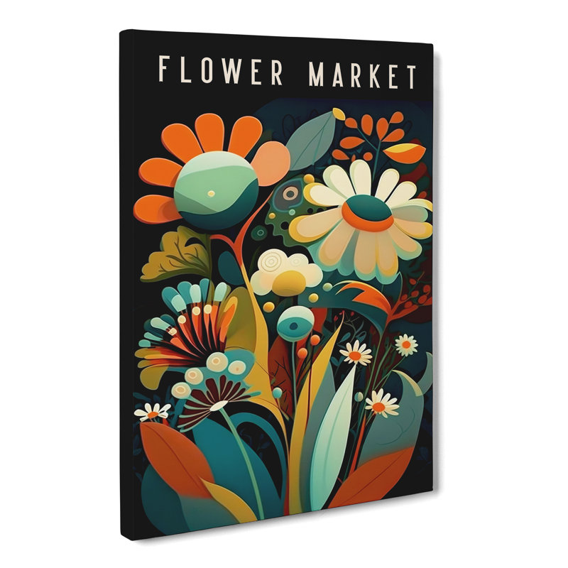 XMKTMKT-454 Modern Flower Market Exhibition No.2 - Wrapped Canvas Print, 50cm H x 35cm W x 3cm D