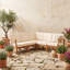 Ensemble de canapé modulaire d'extérieur modulaire avec structure en bois d'acacia, coussins résistants à l'eau et loquets intégrés-501314990
