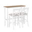 Ensemble de salle à manger à hauteur de bar Farmhouse avec 2 chaises pour petits espaces-286383277