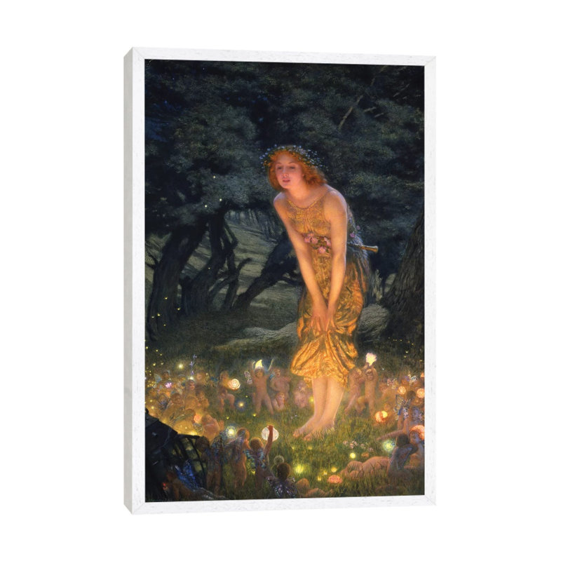 Midsummer's Eve - Painting on Canvas, 66.04 cm H x 45.72 cm W, White Framed