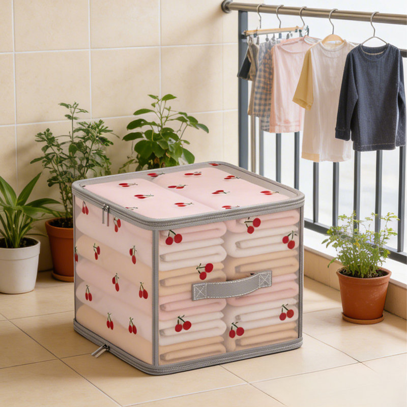  Bacs de rangement pliables, organisateurs de placard à motifs de cerises et rangement, boîtes de rangement de vêtements, sacs de rangement, paniers de rangement pour couverture, édredon, oreiller, literie