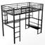 Lit plateforme double avec rangement