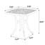 Ensemble bistro 3 pièces en fonte d'aluminium - 2 chaises et 1 table avec coussin blanc pour une utilisation extérieure Robuste et facile à assembler