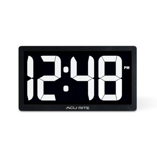 Horloge numérique à DEL 10 pouces avec luminosité à atténuation automatique AcuRite, blanc (75114M)