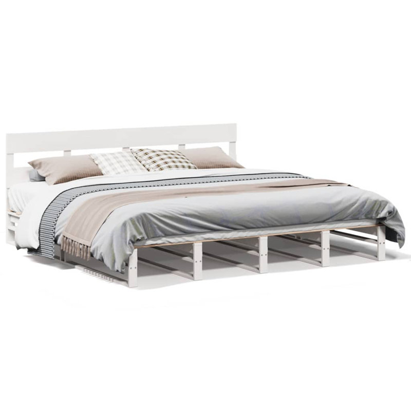 Benecko Solid Wood Bed Frame, Super King (6')