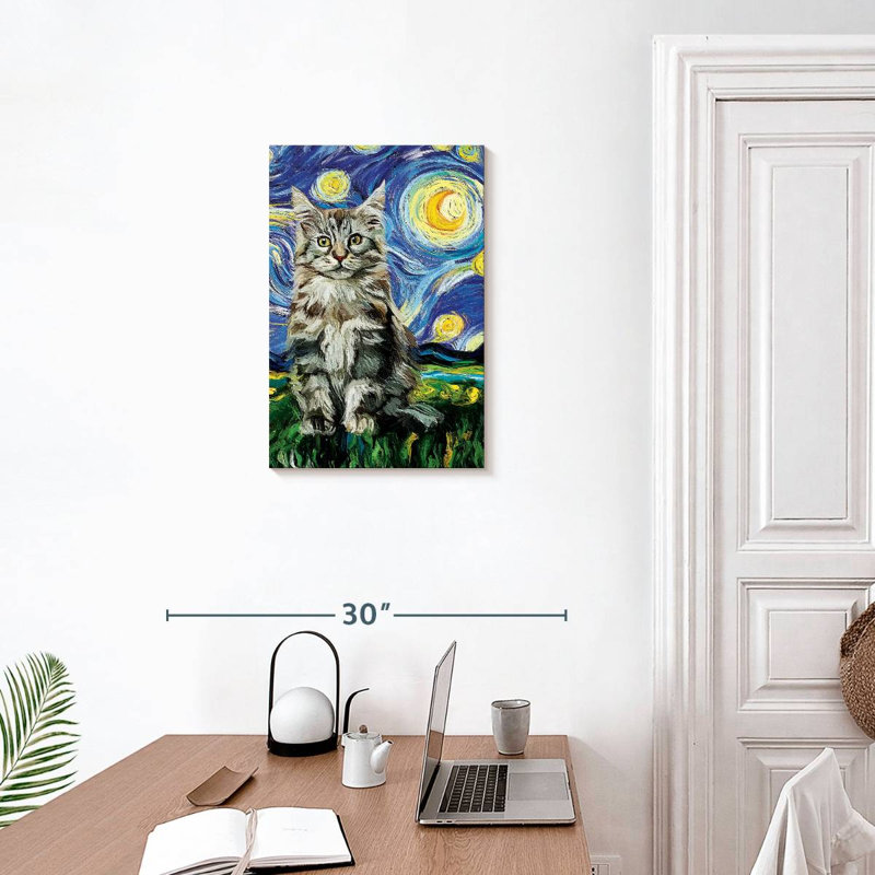 Brampt MaineCoon Kitten Starry Night, 24" H x 16" W