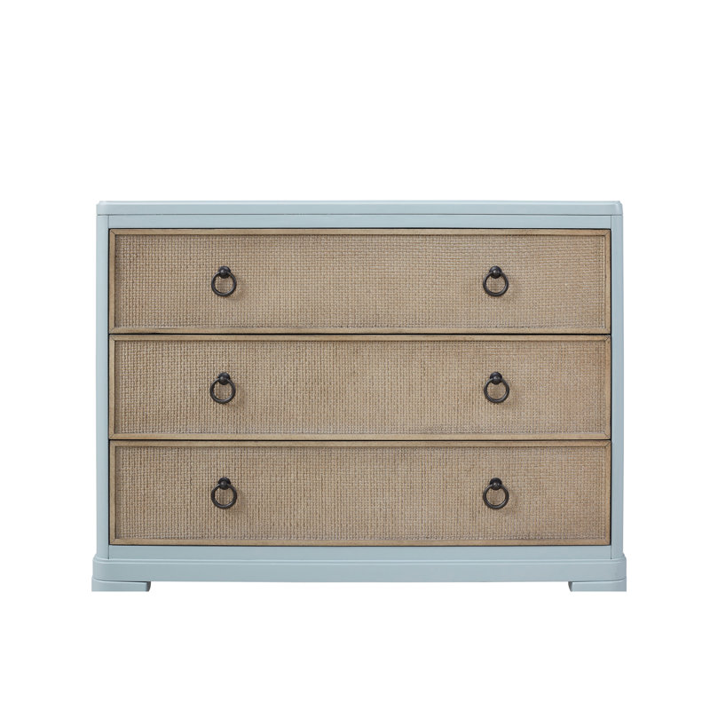Commode 3 tiroirs avec façades en canne