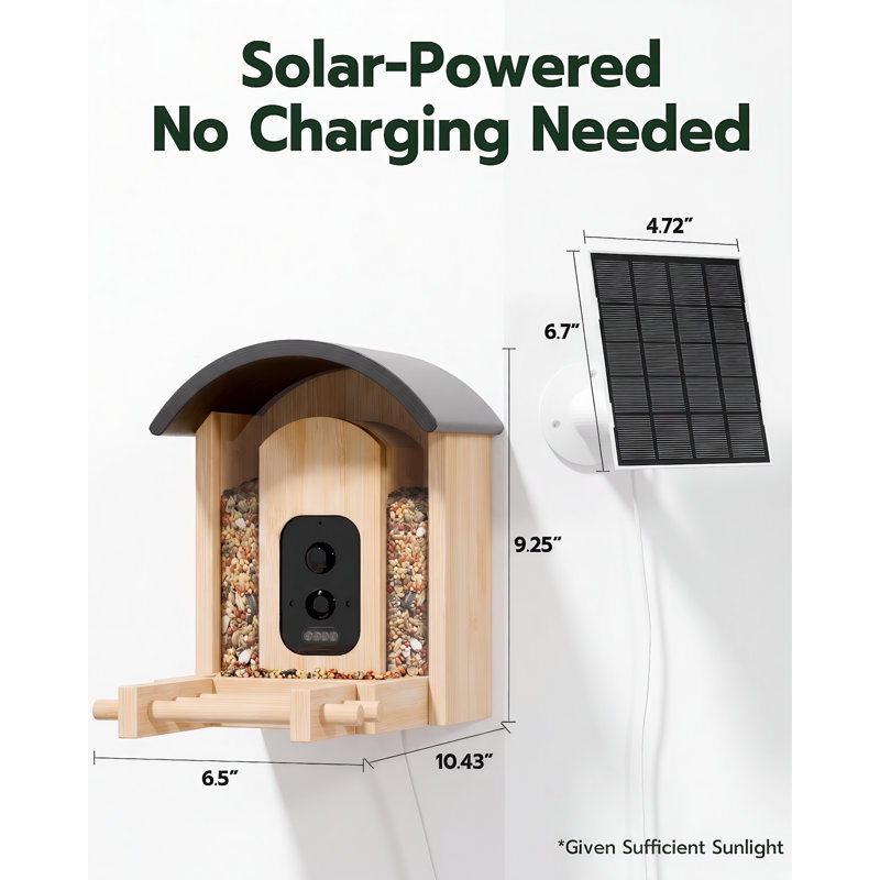 Mangeoire d'oiseaux en bois Visiogear Smart