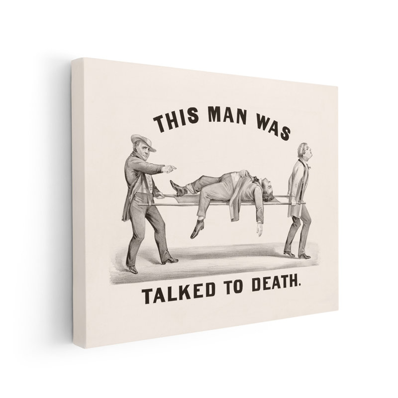 This Man Was Talked To Death, Poster, White Framed, 11"H x 14"W