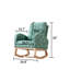 Chaise berçante de style Mid-Century avec poche latérale et dossier haut rembourré