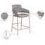 Tabouret de comptoir en velours beige Yara-75000051