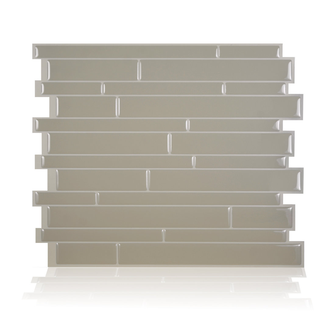 Peel and Stick Gel Backsplash Tile Milano 10" x 12" (Set of 4) Smart Tiles