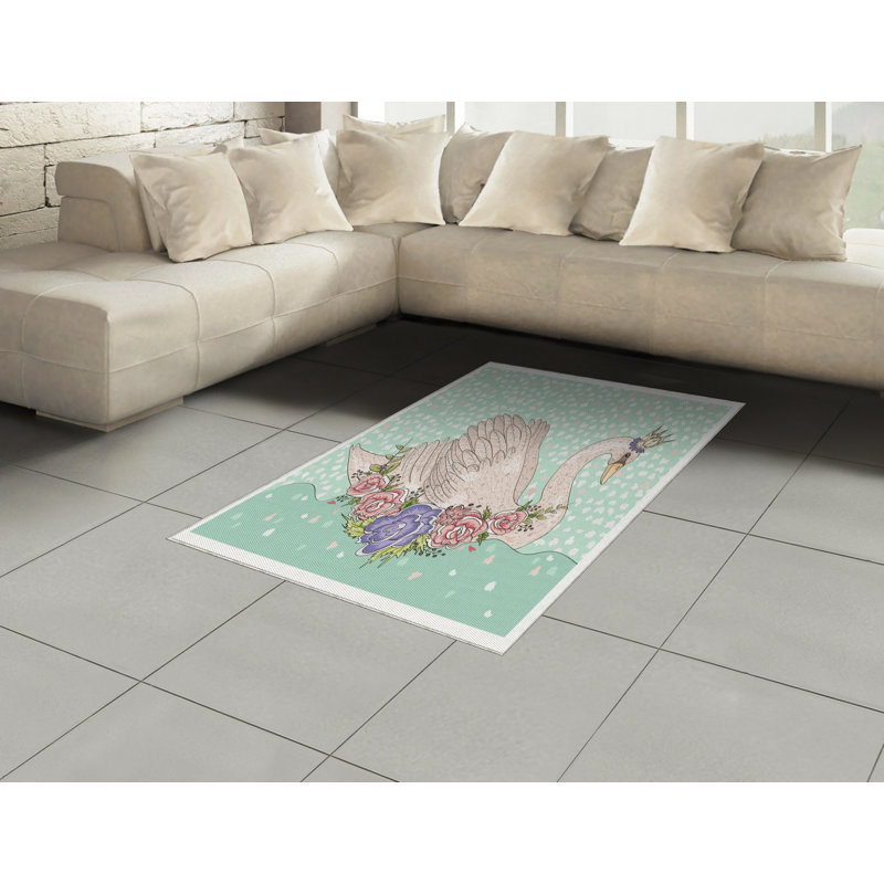Queen High Density Long Fiber Poly Threads Decorative Area Rug Carpet, Rectangle 4' x 5'8"