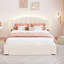 Lit plateforme tapissier avec tiroir Teddy