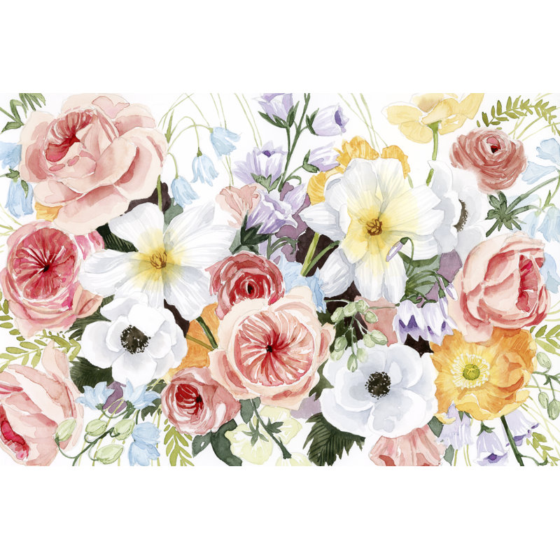 Wildflower Dreams III - Painting on Canvas, Wrapped Canvas, 20cm H x 30cm W