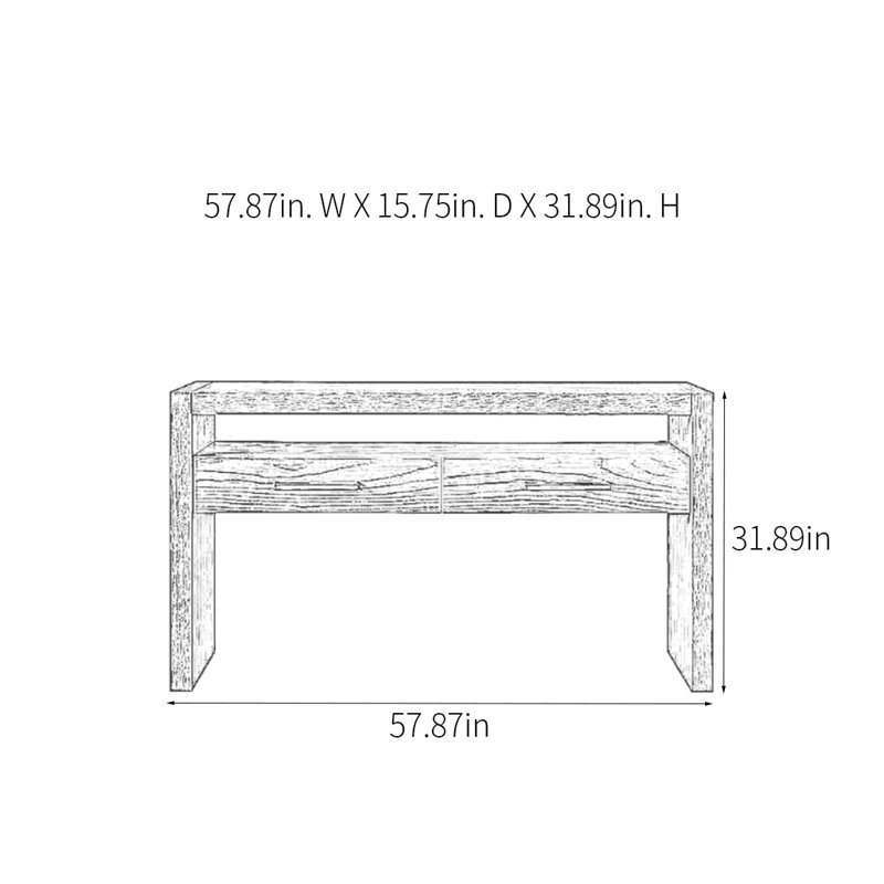 Console avec tiroirs