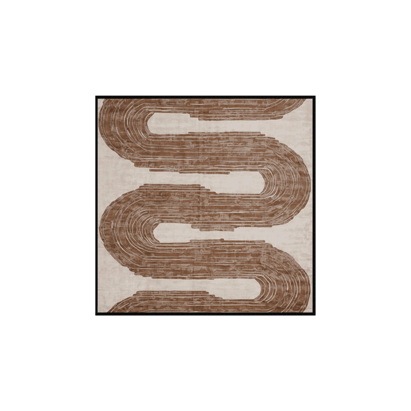 Tapis brun lavable à la machine, Carré 4 pi
