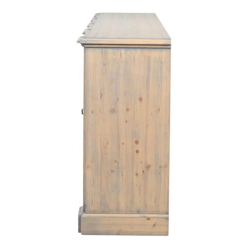 Crested 96'' W Solid Wood Sideboard, Carmine Legno Tranparent