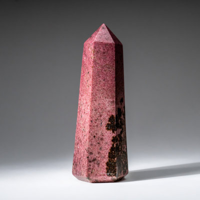 Véritable pointe de rhodonite impériale polie authentique de Madagascar (3 lb)