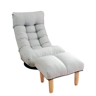 Trule Reasor Reclining Rocker Game Chair in Gray