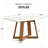 47" Farmhouse Dining Table, Rectangle Kitchen Table with Cross Base