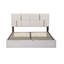 Grand lit plateforme tapissier avec rangement hydraulique