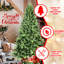 Arbre de Noël classique de 4 pi avec 636 pointes en PE +, branches de mise en valeur du stress, support en métal solide pour les décorations Décorations saisonnières traditionnelles à base tombante automatique de 4 pieds