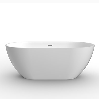 59'' x 29.5'' Freestanding Soaking Solid Surface Bathtub