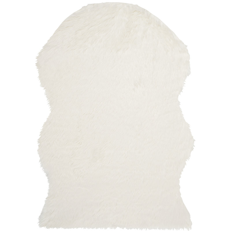 Baer Faux Sheepskin Hand Woven Area Rug, Rectangle 122 x 183 cm