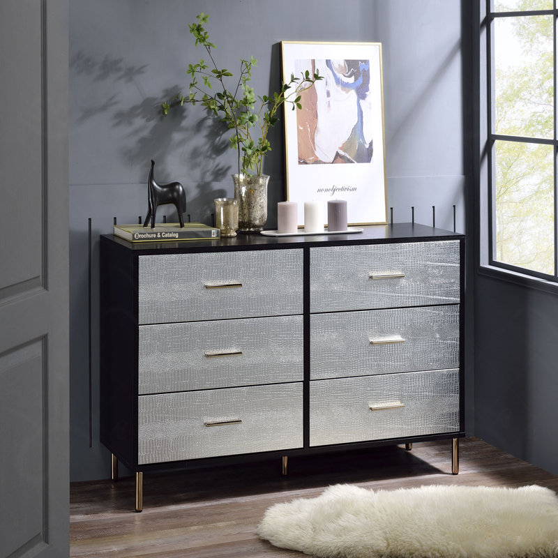 Commode, Noir/or/argent