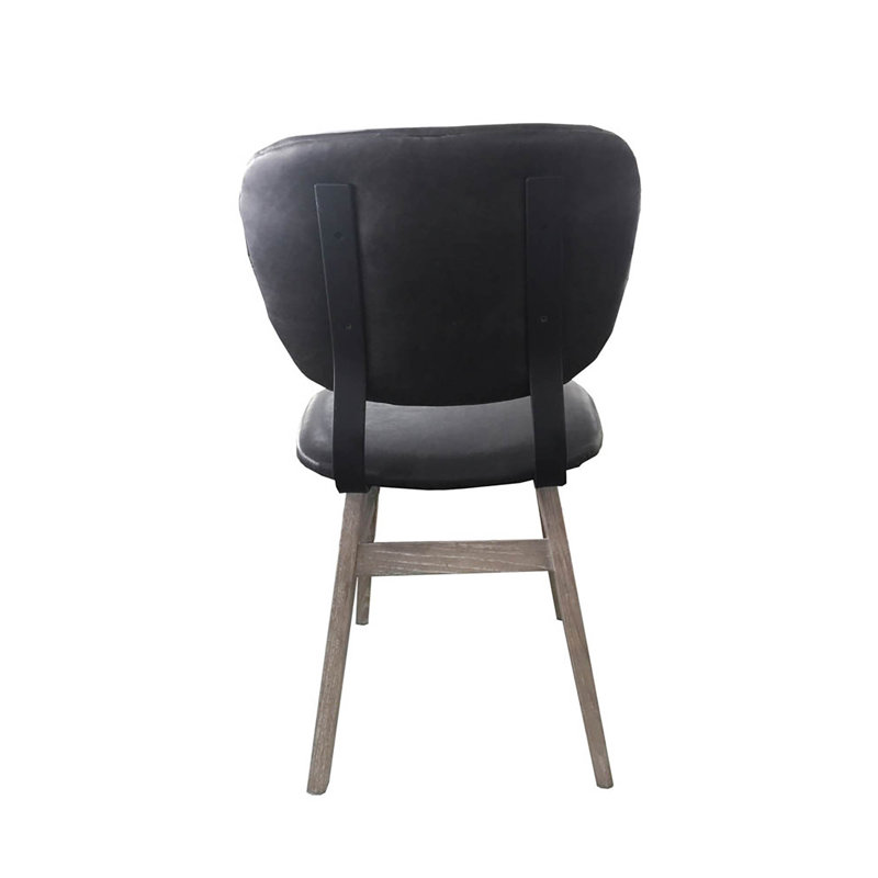 Chaise rembourrée Lanham, Noir antique