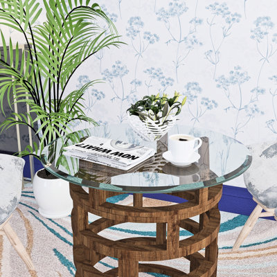 24"X24"X0.4" Transparent Tempered Glass Table Top, Smooth And Polished Edge, Wear Corrosion , Great For Family Office Tables 24" Round 0.4" Thick, Dai