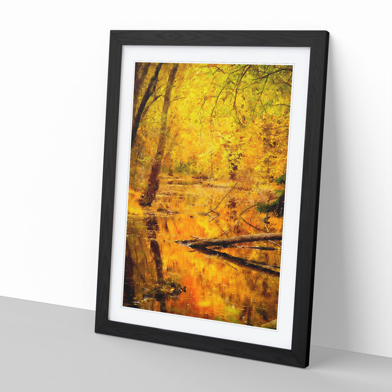 Autumn Forest Vol.1 - Picture Frame Graphic Art, 36cm H x 27cm W x 2cm D, Black Framed