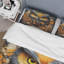 Ensemble de housse de couette en hibou jaune-1052304206