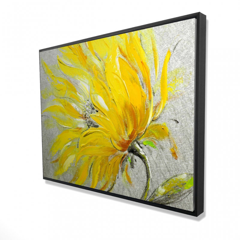 Fleur jaune, reproduction sur toile