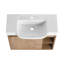 Meuble-lavabo mural 28 po avec lavabo en céramique blanche et porte à fermeture en douceur, emballage KD