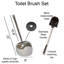 Ensemble de brosse de toilette et support autoportant PISE Dolise et acier inoxydable-30797904