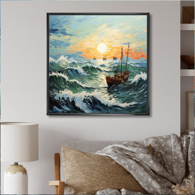 Paysage marin de Vangogh avec pêche I