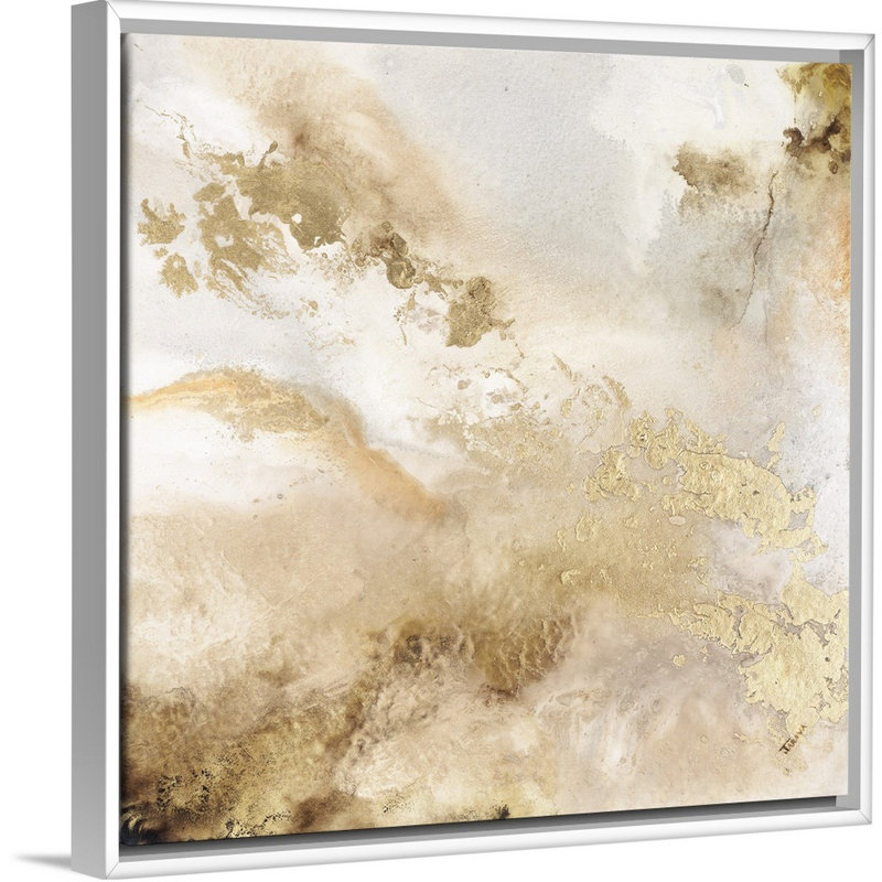 Sierra Gold II - reproduction sur toile, Cadre flottant blanc, H 38 po x l 38 po x P 1,75 po