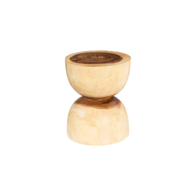 Chamcha Wood Hour Glass End Table