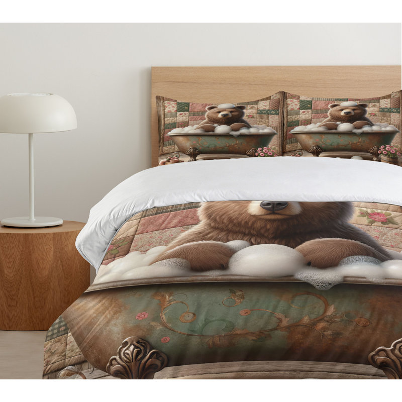 Rustic Duvet Cover, California King Duvet Cover + 2 Standard Shams