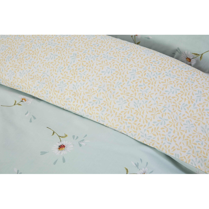 Marlow Home Co. Annikka Cotton Blend Floral Duvet Cover Set with Pillowcases, Kingsize Duvet Cover + 2 Standard Pillowcases