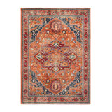 Distressed Homage Hand Knotted Wool Floral Area Rug