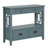 Vintage Wood 4-Drawer Console Table - Blue-974727481