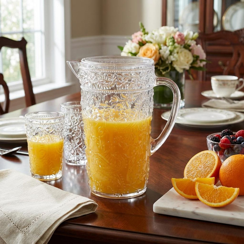 Set of Six Clear Acrylic Pitcher