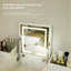 Ensemble de bureau de meuble-lavabo avec prise de courant miroir éclairé, coiffeuse de maquillage avec tiroirs, pour chambre à coucher, salle de bain-623121458