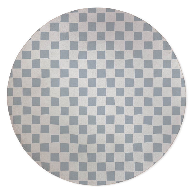 Tapis d'extérieur à carreaux antidérapant, Rond 5 pi