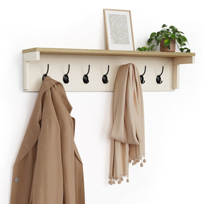 Ash Hall 7 - Hook Wall Mounted Coat Rack