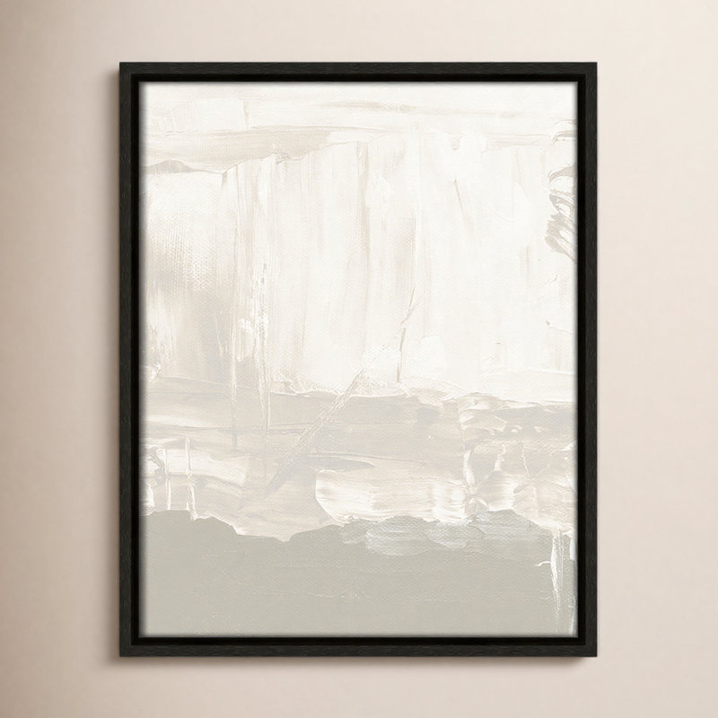 Albie taupe abstrait, reproduction sur toile flottante, H 15,5 po x l 12,5 po, Espresso